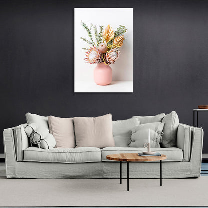 Vase with flowers Canvas Wall Art Print