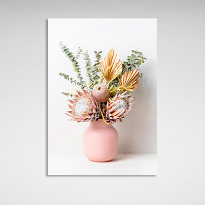 Vase with flowers Canvas Wall Art Print