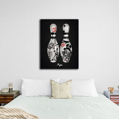 Scrooge bowling Canvas Wall Art Print