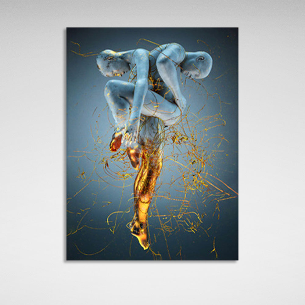 Abstraction of human figures Canvas Wall Art Print