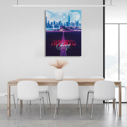 Road to the future Motivational Canvas Wall Art Print