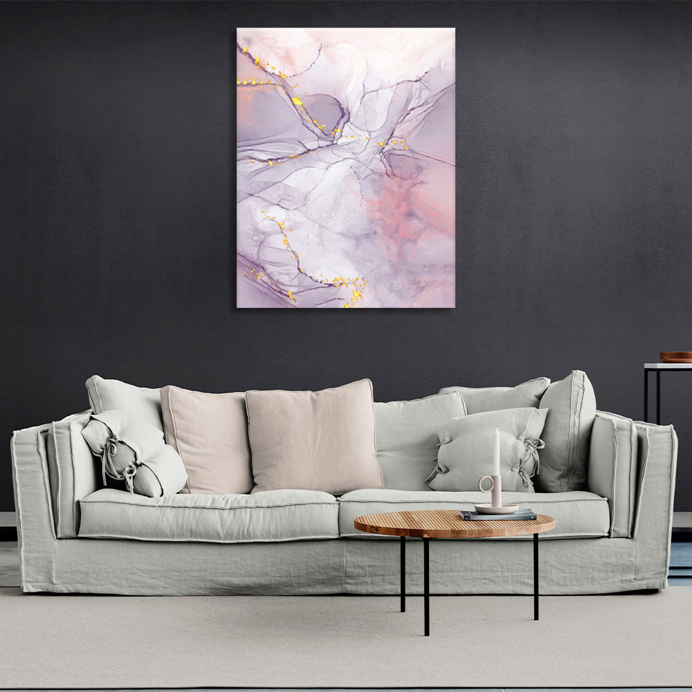 Abstraction in pastel colors Abstraction Canvas Wall Art Print