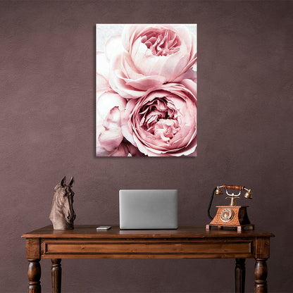 Pink roses Canvas Wall Art Print