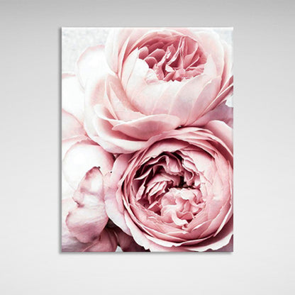 Pink roses Canvas Wall Art Print