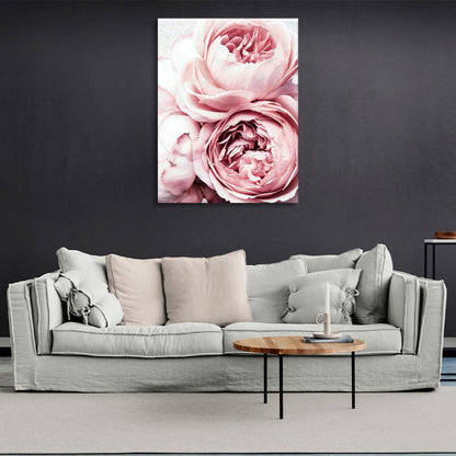 Pink roses Canvas Wall Art Print