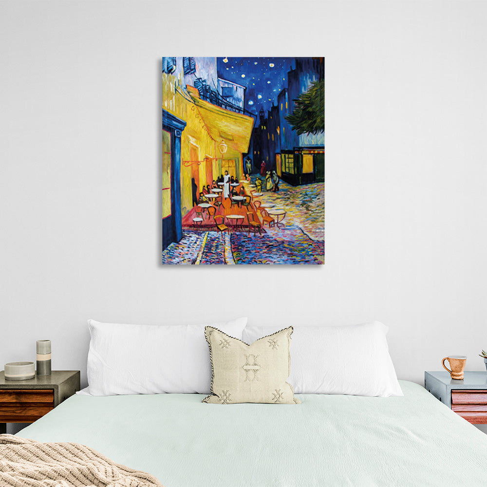 Cafe Vincent van Gogh's night terrace Reproduction Canvas Wall Art Print