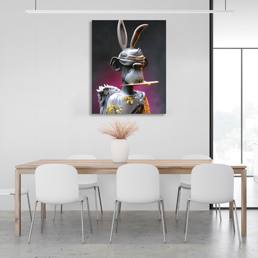 A peculiar animal with wings Canvas Wall Art Print