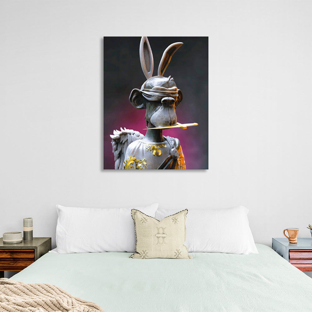 A peculiar animal with wings Canvas Wall Art Print