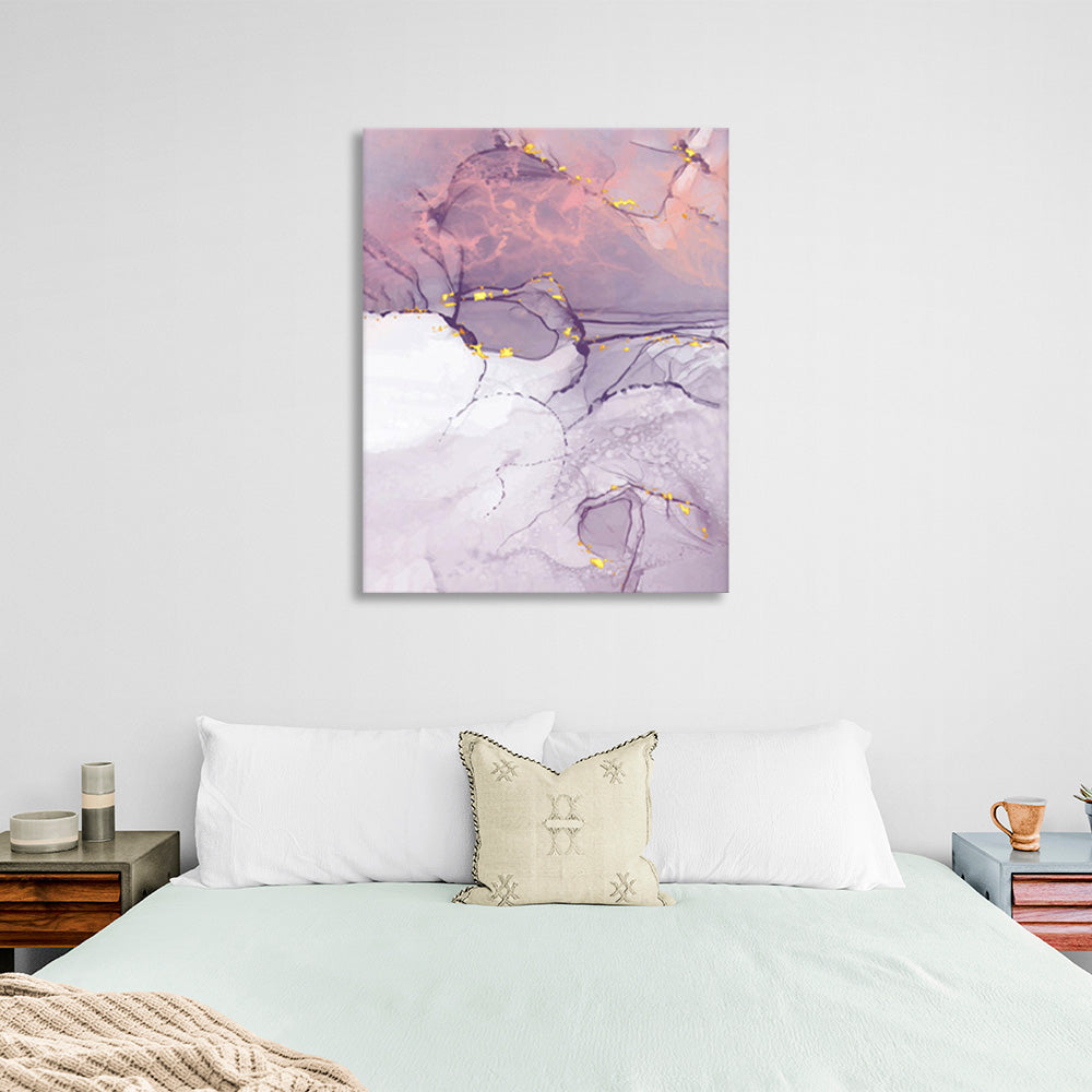 Light purple Abstraction Canvas Wall Art Print