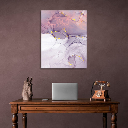 Light purple Abstraction Canvas Wall Art Print