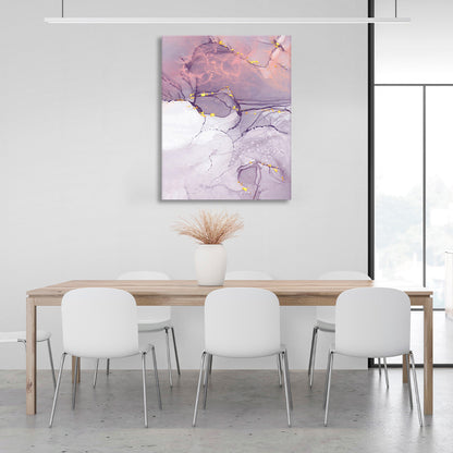 Light purple Abstraction Canvas Wall Art Print