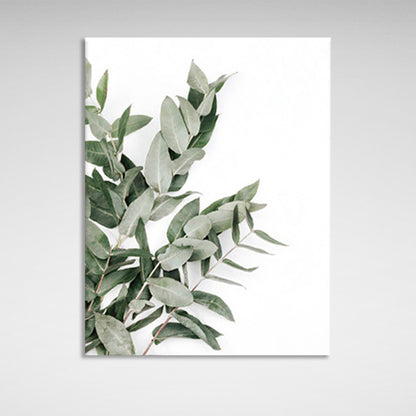 Vegetation on white background Canvas Wall Art Print