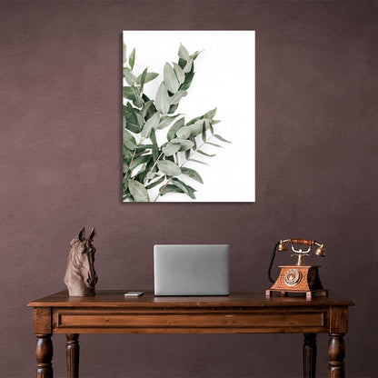 Vegetation on white background Canvas Wall Art Print