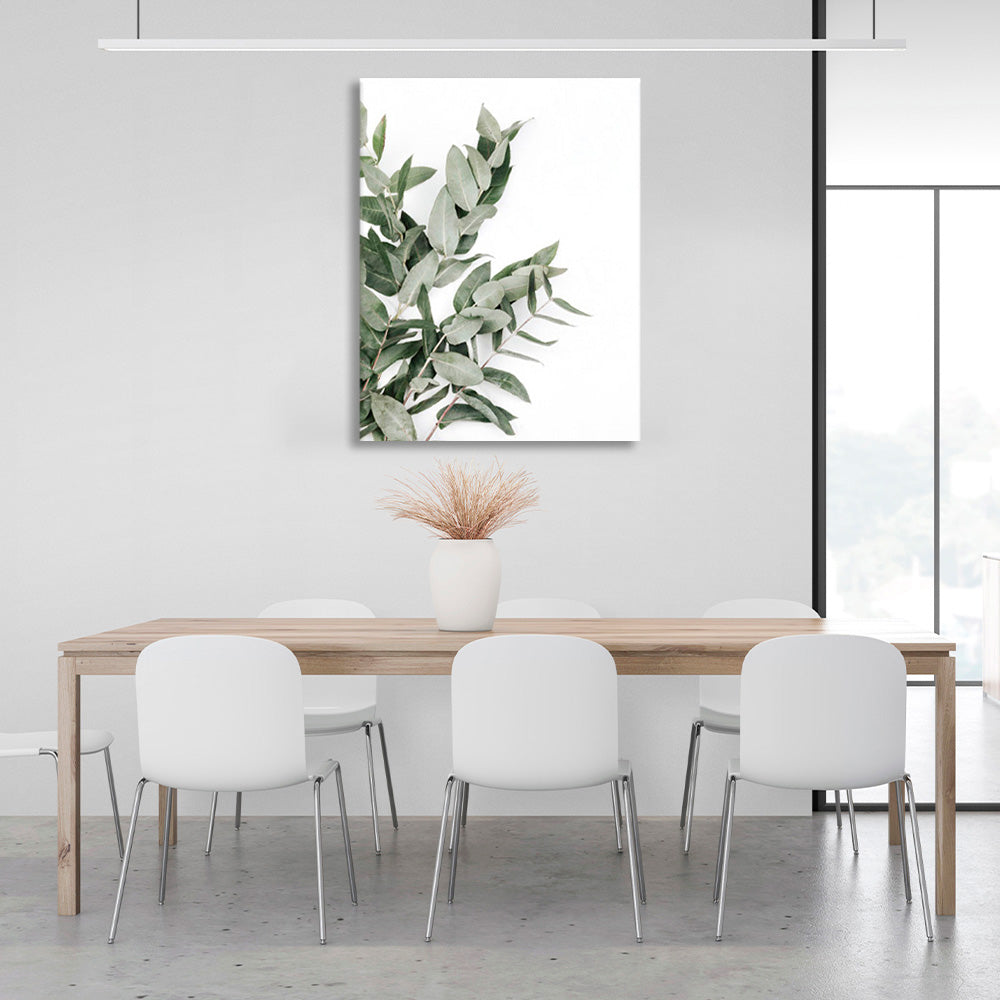 Vegetation on white background Canvas Wall Art Print