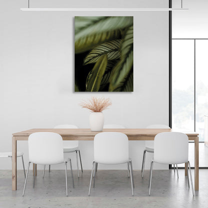 Leaves in close-up Canvas Wall Art Print