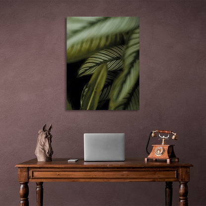 Leaves in close-up Canvas Wall Art Print