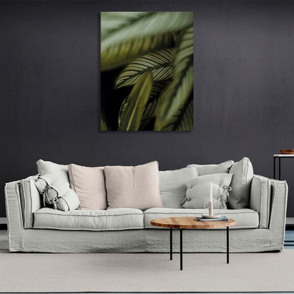 Leaves in close-up Canvas Wall Art Print