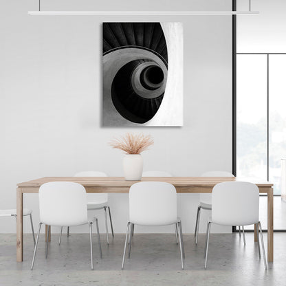 Black and white Abstraction Canvas Wall Art Print