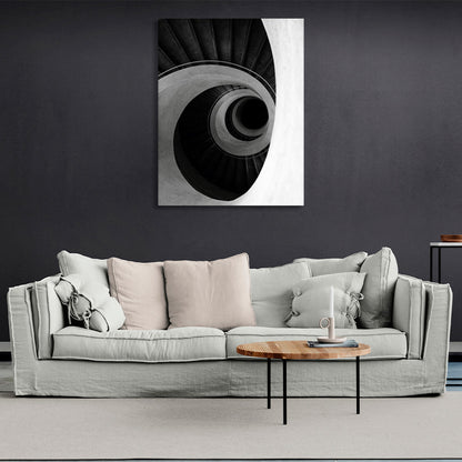 Black and white Abstraction Canvas Wall Art Print