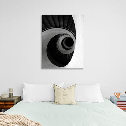 Black and white Abstraction Canvas Wall Art Print