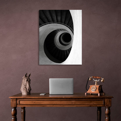 Black and white Abstraction Canvas Wall Art Print