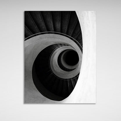 Black and white Abstraction Canvas Wall Art Print