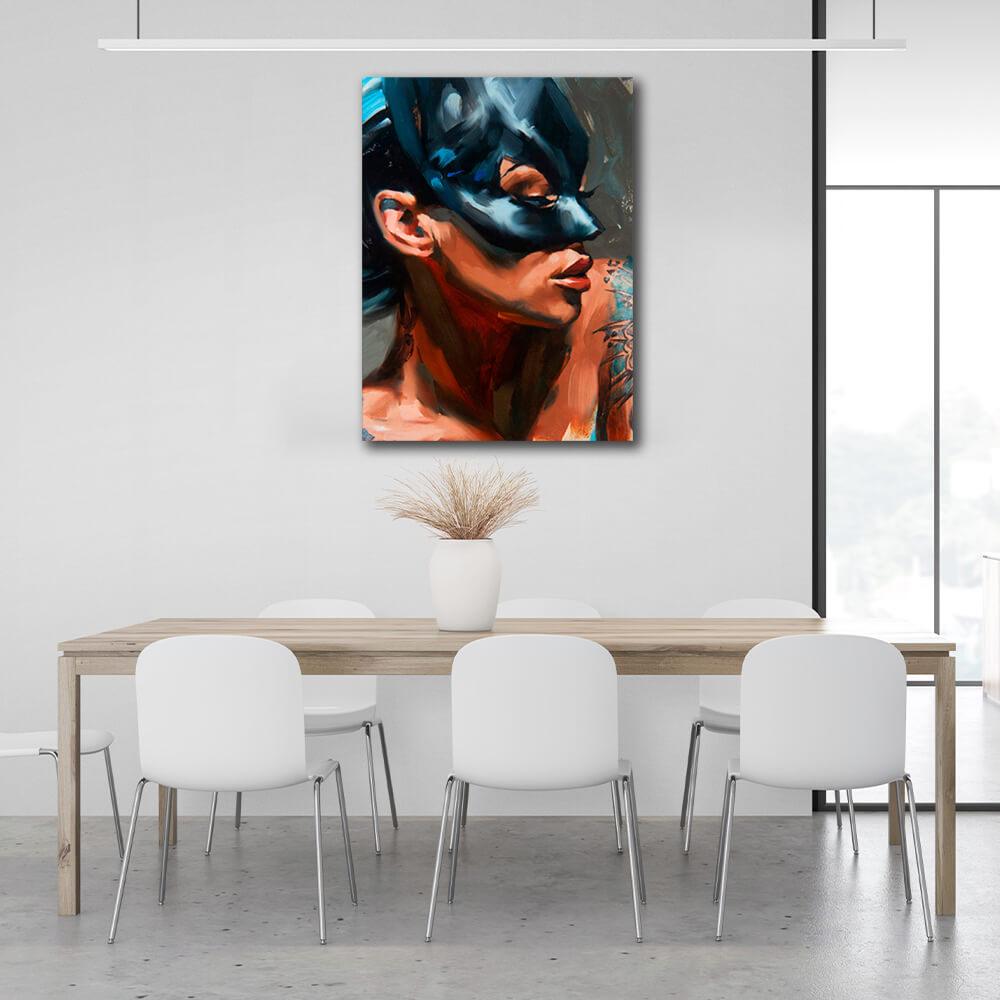 Mysterious girl Canvas Wall Art Print