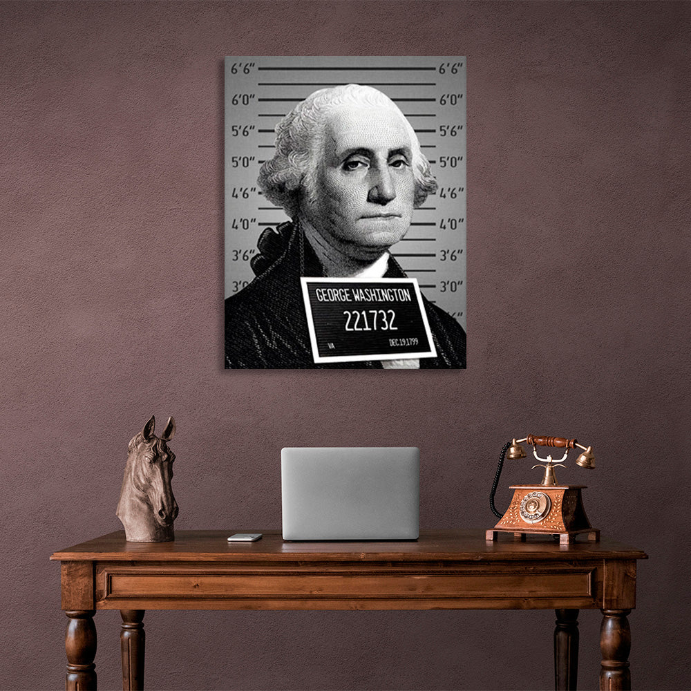 Washington a prisoner Inspirational Canvas Wall Art Print