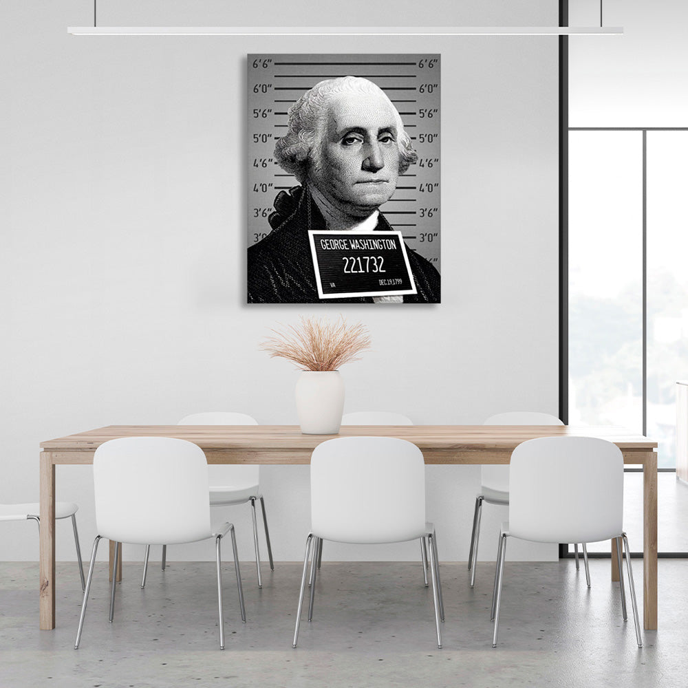 Washington a prisoner Inspirational Canvas Wall Art Print