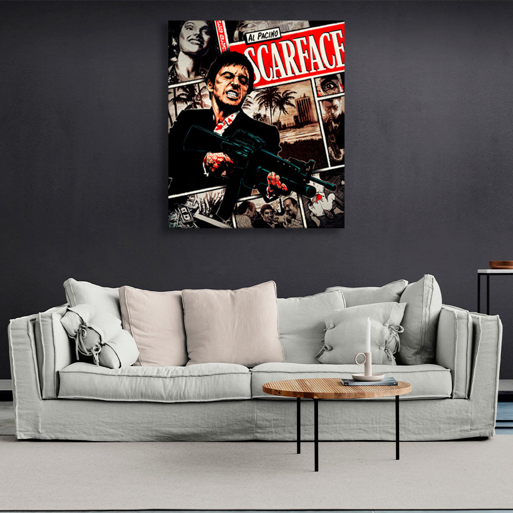 Scarface Canvas Wall Art Print