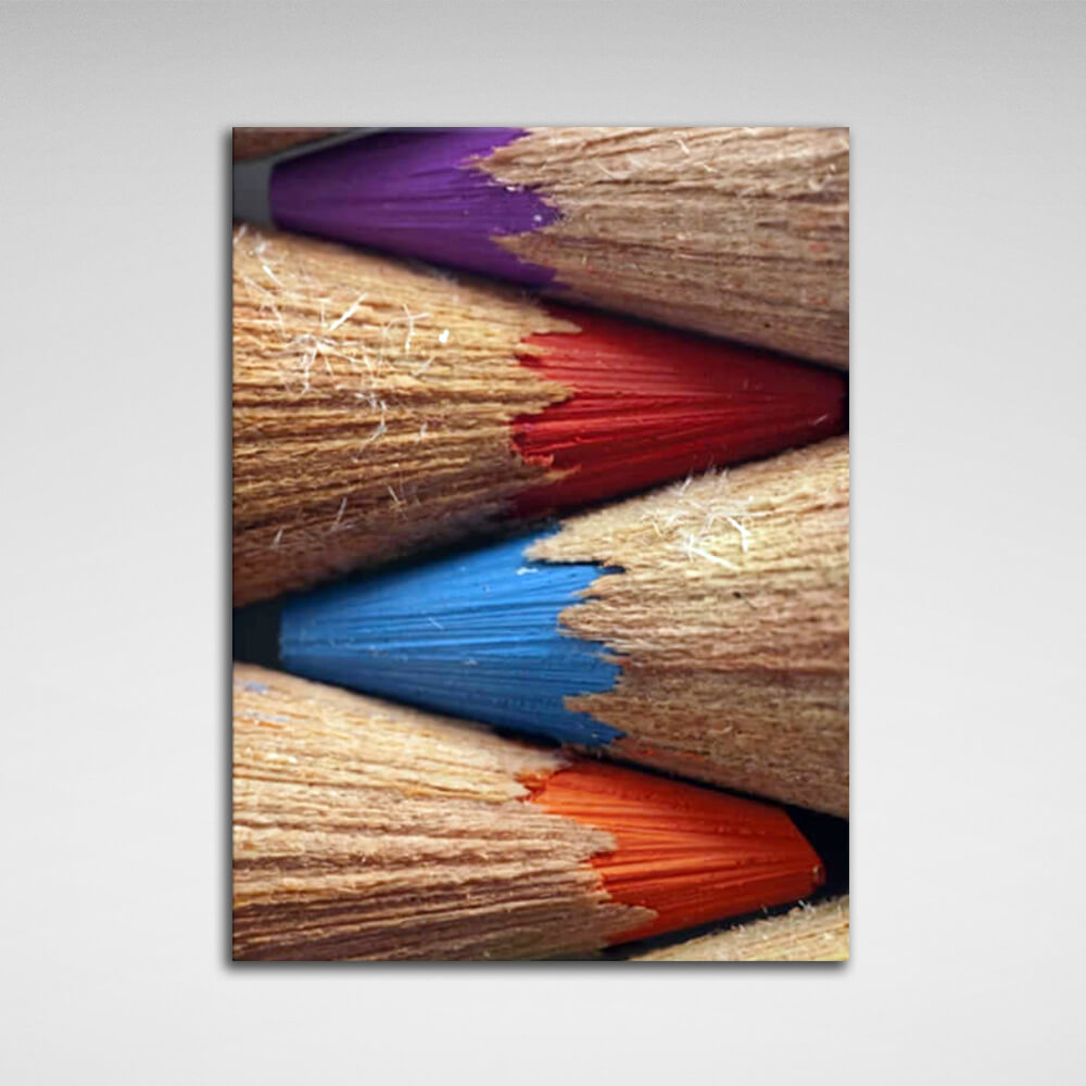 For home Pencil Canvas Wall Art Print