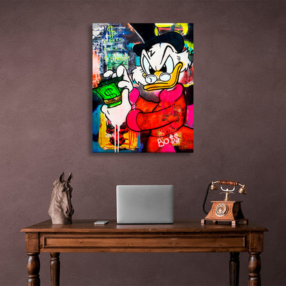 Scrooge BOSS Inspirational Canvas Wall Art Print