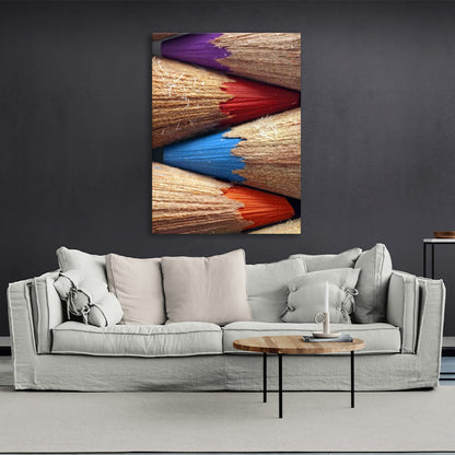 For home Pencil Canvas Wall Art Print