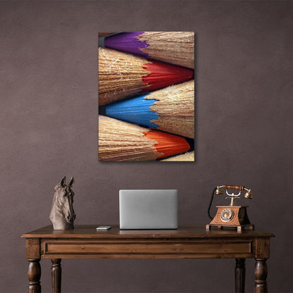 For home Pencil Canvas Wall Art Print