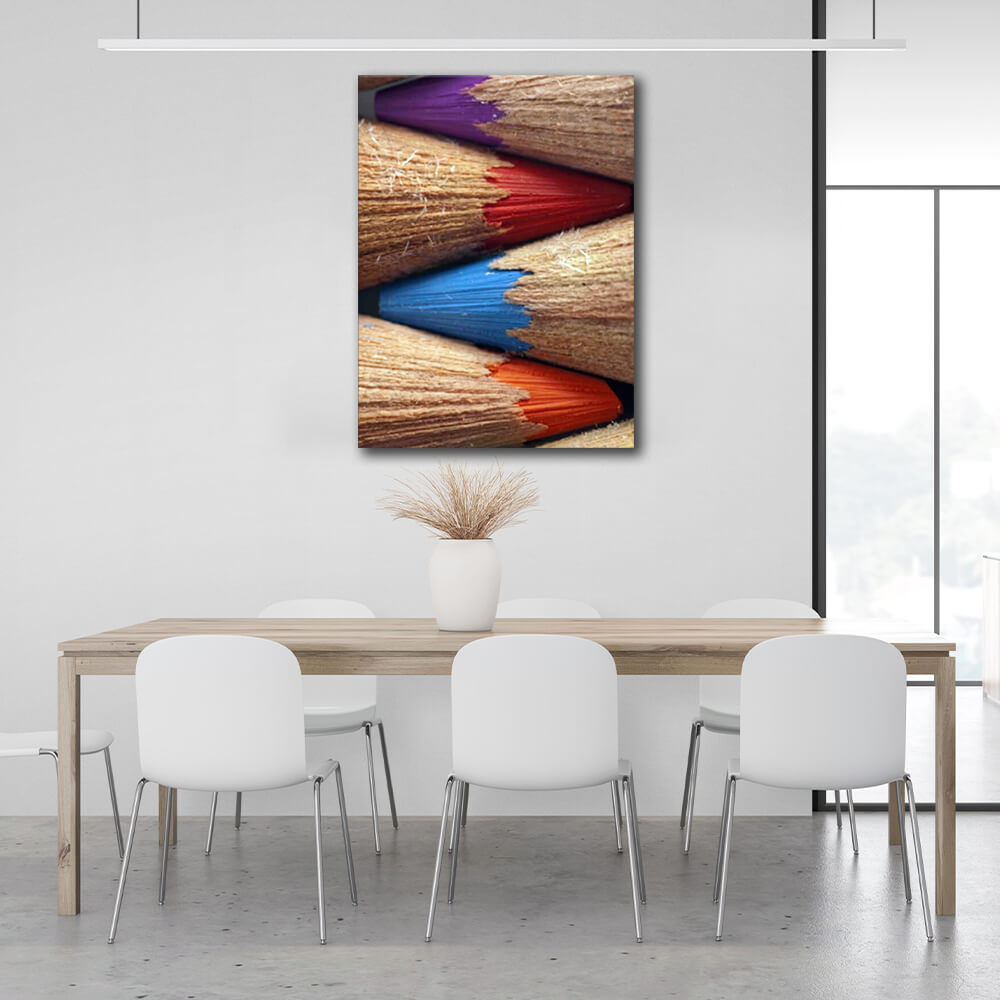 For home Pencil Canvas Wall Art Print