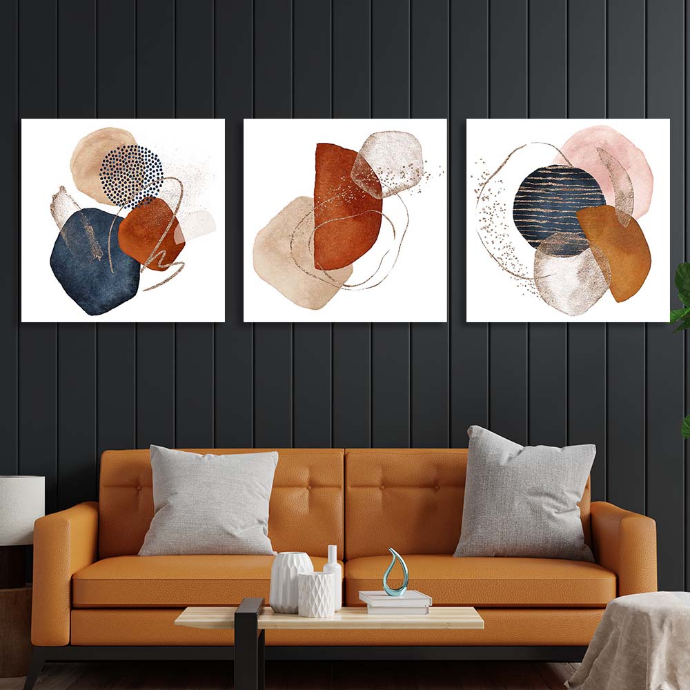 Geometric figures Multi Panel Canvas Wall Art Print