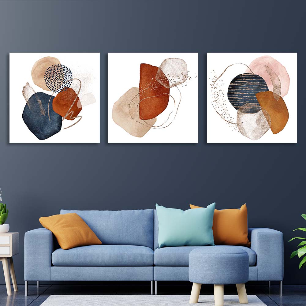 Geometric figures Multi Panel Canvas Wall Art Print