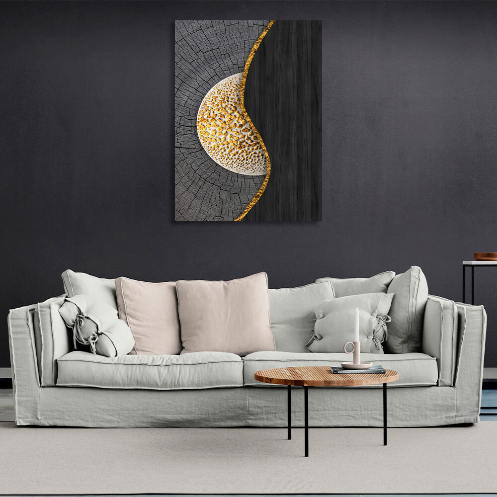 Gray-black Abstraction Canvas Wall Art Print