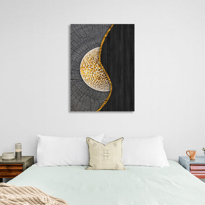 Gray-black Abstraction Canvas Wall Art Print