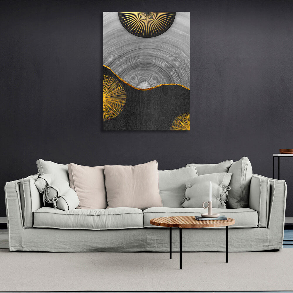 Wooden Abstraction Canvas Wall Art Print