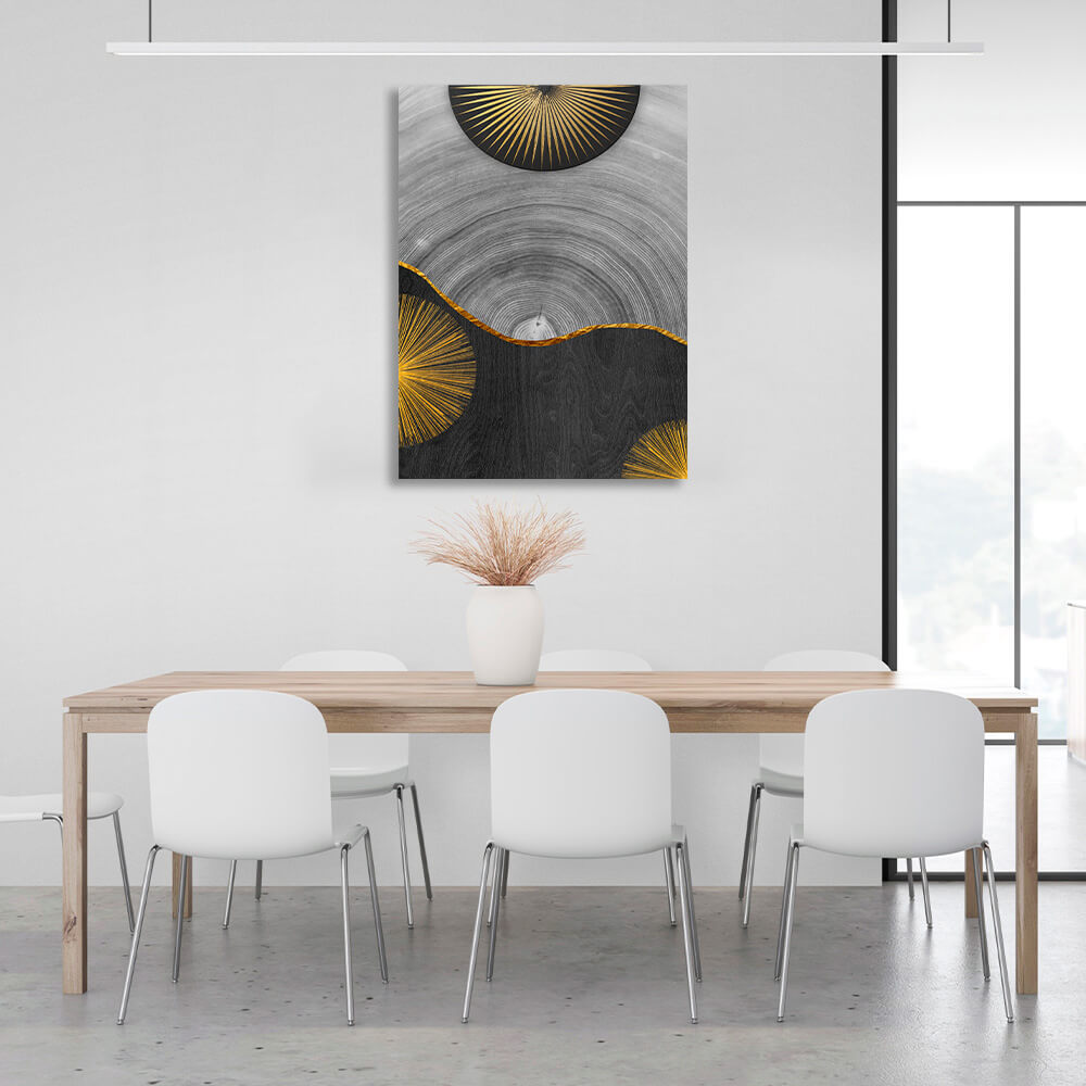 Wooden Abstraction Canvas Wall Art Print