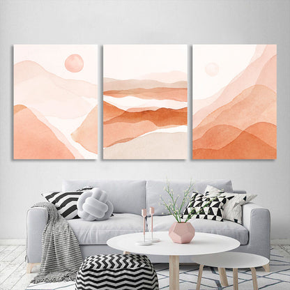 Modular beige shades Multi Panel Canvas Wall Art Print