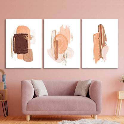 Modular foundation in beige shades Multi Panel Canvas Wall Art Print