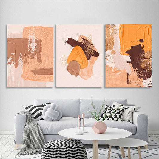 Modular beige-yellow tones Multi Panel Canvas Wall Art Print