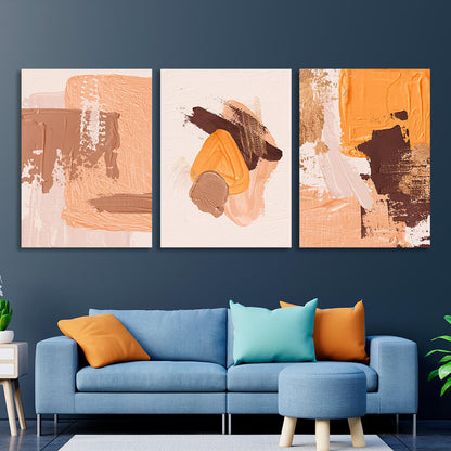 Modular beige-yellow tones Multi Panel Canvas Wall Art Print