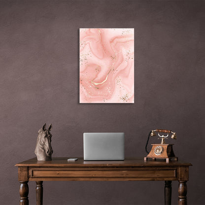 Abstraction Rose-gold Abstraction Canvas Wall Art Print