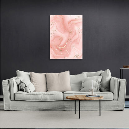 Abstraction Rose-gold Abstraction Canvas Wall Art Print