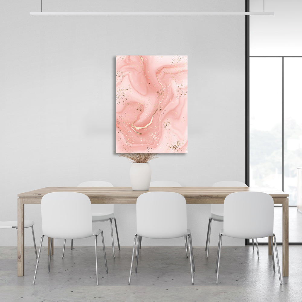 Abstraction Rose-gold Abstraction Canvas Wall Art Print