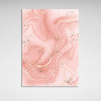 Abstraction Rose-gold Abstraction Canvas Wall Art Print