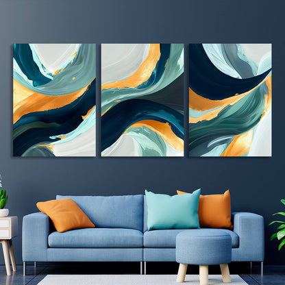 Modular colorful abstraction Multi Panel Canvas Wall Art Print